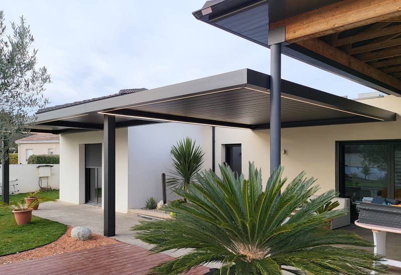 Pose et Installation d'une pergola Bioclimatique à Libourne, à deux pas de Bordeaux