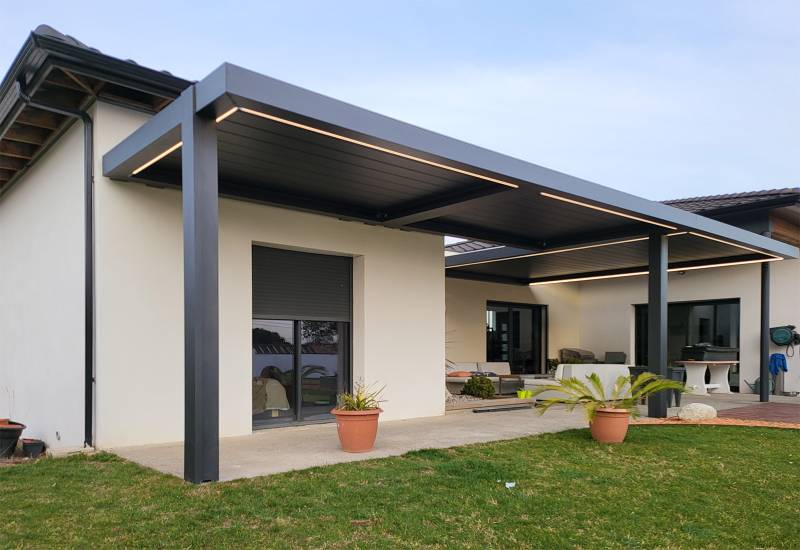 Pose et Installation d'une pergola Bioclimatique à Libourne, à deux pas de Bordeaux