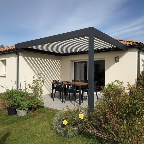 pergola bioclimatique RAL 7016