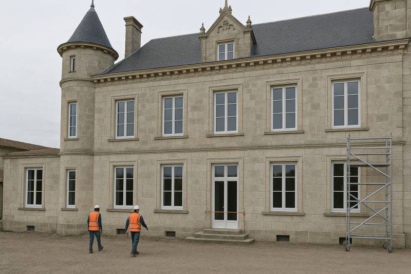 Entreprise pose et installation fenêtre sur chateau